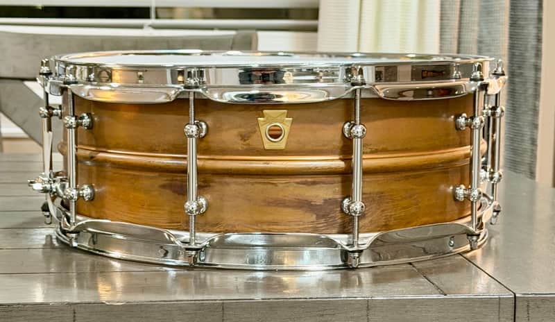 Ludwig Raw Copperphonic 5x14 snare drum - Raw Copper image 1