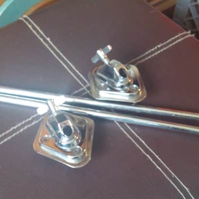 Pearl PAIR Bass Drum PARTS Spur Mount Bracket Legs TAMA Slingerland Style BACKING PLATE 90s image 4