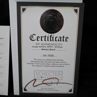 Schecter USA CUSTOM SHOP Sunset Extreme Exotic Prototype Bronze Burst 6-String Electric Guitar w/ Tolex Case (2025) image 12