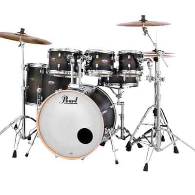 Pearl Decade Maple Satin Black Burst Kit 22/8/10/12/14/16/14 7pc Drum Shell Pack | Authorized Dealer image 9