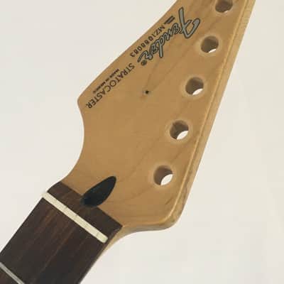 Vintage Fender Lefty Standard Stratocaster Neck 2001 Relic Strat Rosewood + Upgraded American Vintage Bone Nut image 3