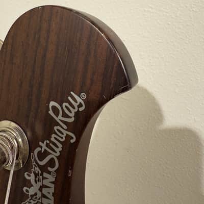 Ernie Ball Music Man Stingray 4 HH 2014 Limited Edition All Rosewood Neck and Fretboard - White image 7