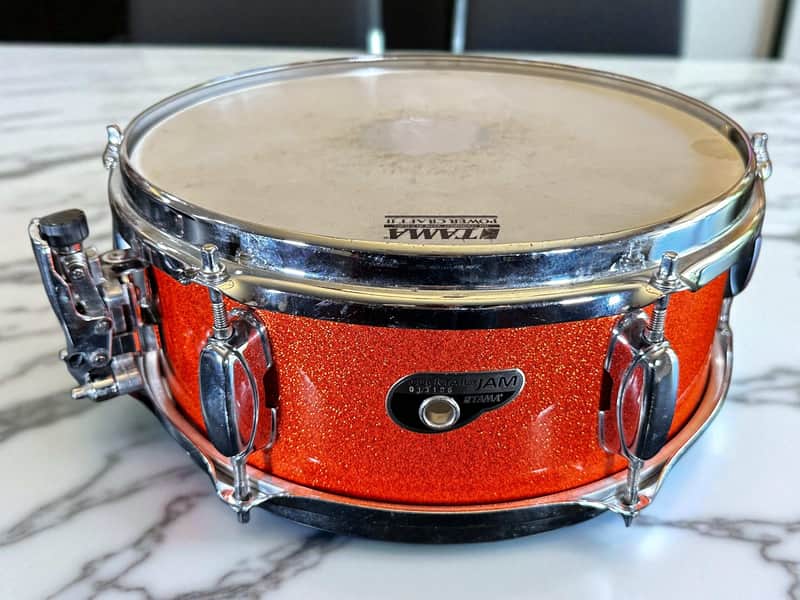 Tama Cocktail Jam Snare 12" x 5" - Orange sparkle image 1
