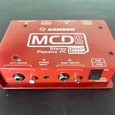 Samson MCD2 Pro S-Max Series Stereo Passive PC Direct Box 2010s - Red image 1