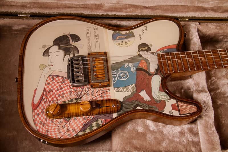 Walla Walla Maverick Pro Crystal--Utamaro "Poppin" - Authentic Wood-Block Prints Embedded in WWGC "Crystal" Top image 1