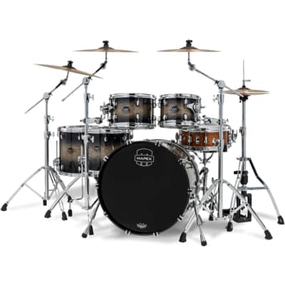 Mapex SR628XUZXG Saturn VI Black Ink Burst - Drum Shell Set image 2