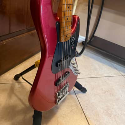 Fender American Ultra II Jazz Bass V Sinister Red image 3
