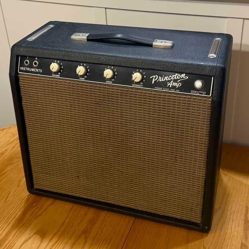 Fender 6G2 Princeton 1964 Rare Transitional Tuxedo Guitar Combo Amplifier Celestion Creamback Serviced image 1
