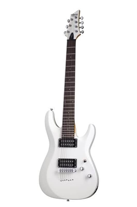 Schecter C7 Deluxe Electric Guitar Satin White image 1