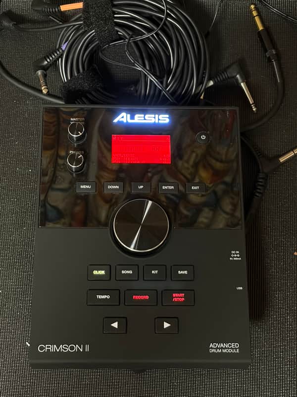 Alesis Crimson II Sound Module with Cables and Power Supply 2000s - Black