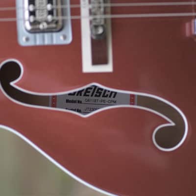 Gretsch G6118T Players Edition Anniversary™ Hollow Body with String-Thru Bigsby®, Rosewood Fingerboard - Two-Tone Copper Metallic/Sahara Metallic image 7
