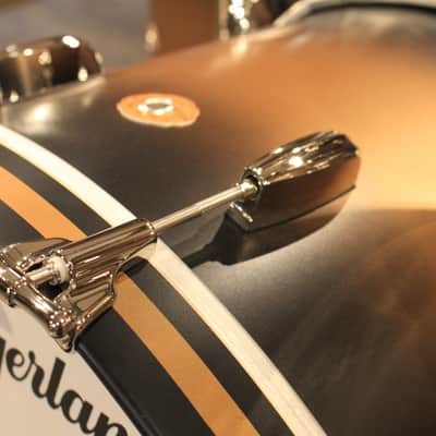 Slingerland Radio King 3-pcs Black and Gold Lacquer Drum Set (22-13-16) - Used! image 4