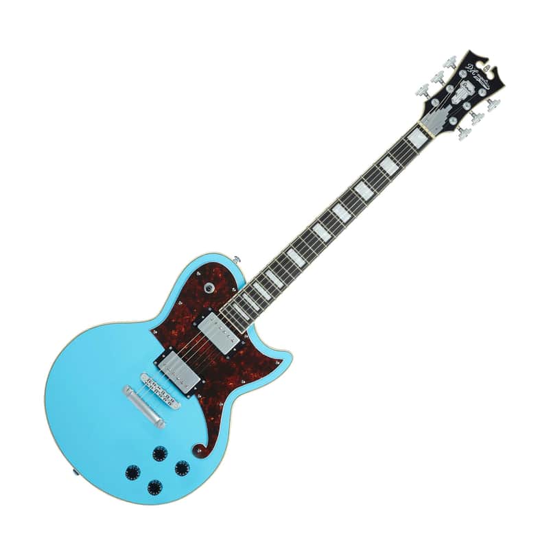 D'Angelico DAPATLTAZCS Premier Atlantic Series Electric Guitar, Sonic Blue image 1