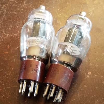Pair 1625 VT-136 RCA JAN USN NOS tested radio audio vacuum tubes valves 1943-1944 Type image 1