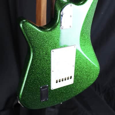 Used Ernie Ball Music Man Albert Lee Ball Family Reserve Green Sparkle w/case image 8