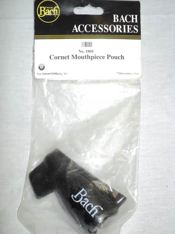 Bach 1801 Cornet/Alto Horn/Mellophone/French Horn Plastic Mouthpiece Pouch image 1