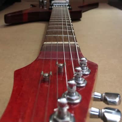 Custom Explorer-Type Electric Guitar LOADED - Gloss Red image 9