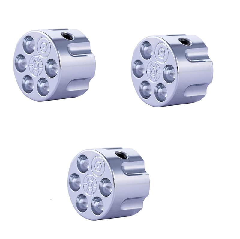 3Pcs Guitar Potentiometer Control Knobs for 6mm(0.24”) Dia. Shaft Pots - Knurled Volume and Audio Switch Knob Replacement for Electric Guitar or Precision Bass - Zinc alloy, chrome image 1