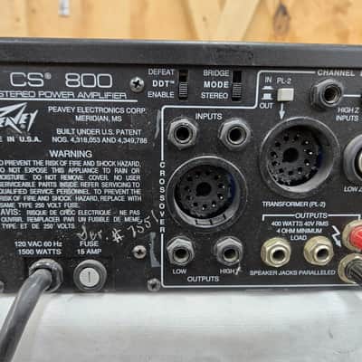 Peavey CS-800 Stereo Two-Channel Power Amplifier Amp 400 Watts Per Ch. Working image 7