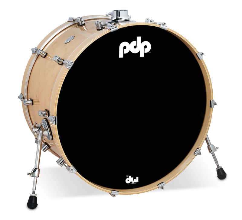 PDP Concept Series Maple Bass Drum, 14x24, Natural Lacquer w/Chrome Hardware image 1