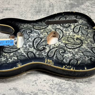 Real Life Relics 60’s Style Tele® Telecaster® Body Double Bound Aged Paisley Black image 5