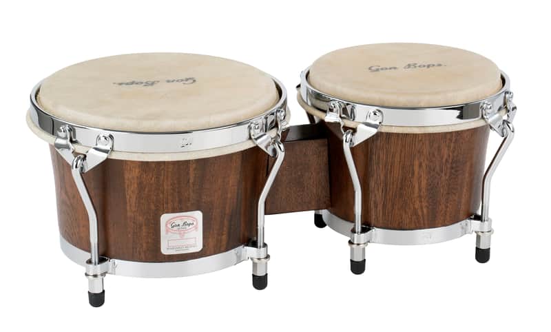 Gon Bops Mariano Chrome Series Bongos | Durian Wood & Genuine Calfskin Heads | Authorized Dealer