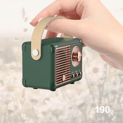 Retro Bluetooth Speaker-Yellow image 18