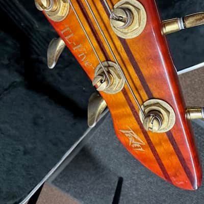 Used PEAVEY TL-Five 5-string electric Sunburst Orange w/ Hard Case BASS guitar TL-5 image 7