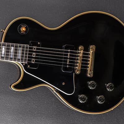 Gibson Custom Shop 1954 Les Paul Custom Staple Pickup Reissue Left Hand - VOS Ebony image 1