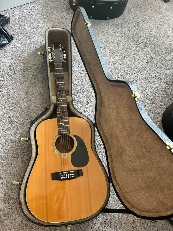 Carlos Model 285-Style 12-String Acoustic Guitar w Hard Case image 1