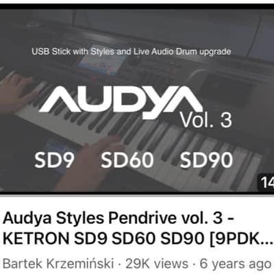 KETRON Pendrive USB Stick Audia Styles Vol. 3 ( for SD9,SD90,SD60,SD60K ) image 4