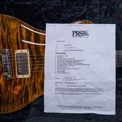 PRS Private Stock #309 McCarty Curly Maple Top Tiger Eye w/Brazilian Rosewood 2002 w/OHSC image 11