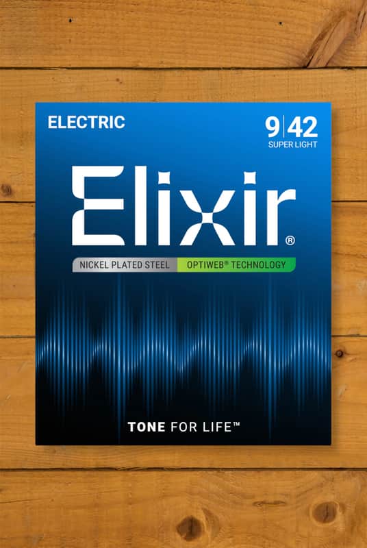 Elixir Optiweb Coated Nickel Plated Steel Electric Guitar Strings - 9-42 image 1