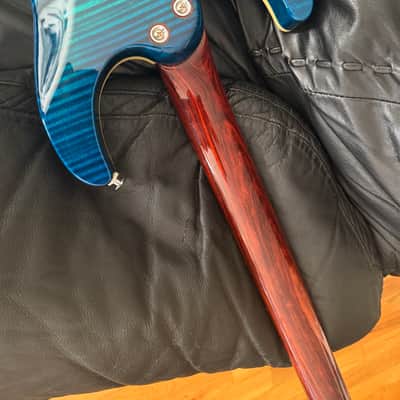 Suhr Modern Carve Top 2014 Reload Collection Flamed Blue Aqua Cocobolo Neck **Stunning!** image 17
