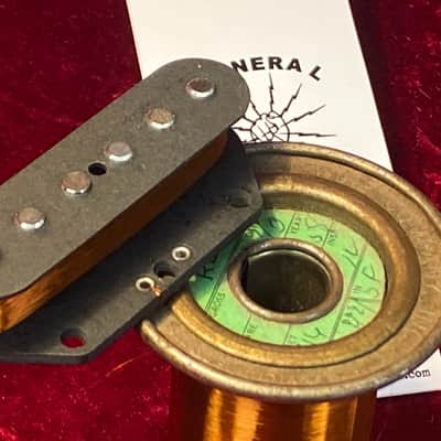 General Vintage Tone Telecaster pickup set hand wound 1957 / 58 NOS Fw1177 formvar heavy REA Mangnetics Indiana , US one , March of 1958 Aged image 13