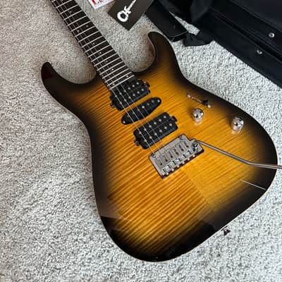 Charvel MJ Dinky DK24 HSH 2PT W MAH FM 2025 Antique Burst image 2