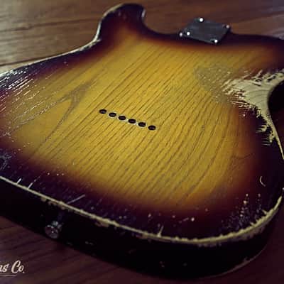 Telecaster Body 3-Tone Sunburst Relic - 60's Style Aged Nitro image 5