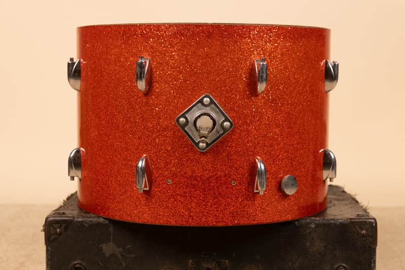 1960s Gretsch 14x20 Tangerine Sparkle Bass Drum Shell image 1