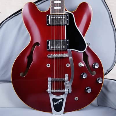 Edwards E-SA-125LTS Semi-Hollow Body With Bigsby MIJ 2013 Cherry Red Japan w/ Bag image 1