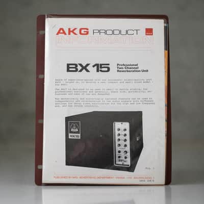 AKG BX15 spring reverb original vintage service manual, product information and promo sheet. image 2