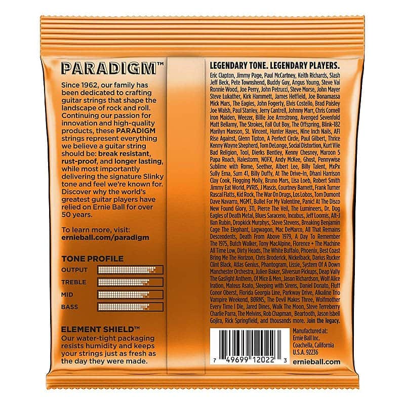 Ernie Ball Paradigm Slinky 9-46 Electric Guitar Strings image 1