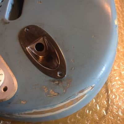 NGS Guitars. Fender LH Body 1995 Blue relic image 4