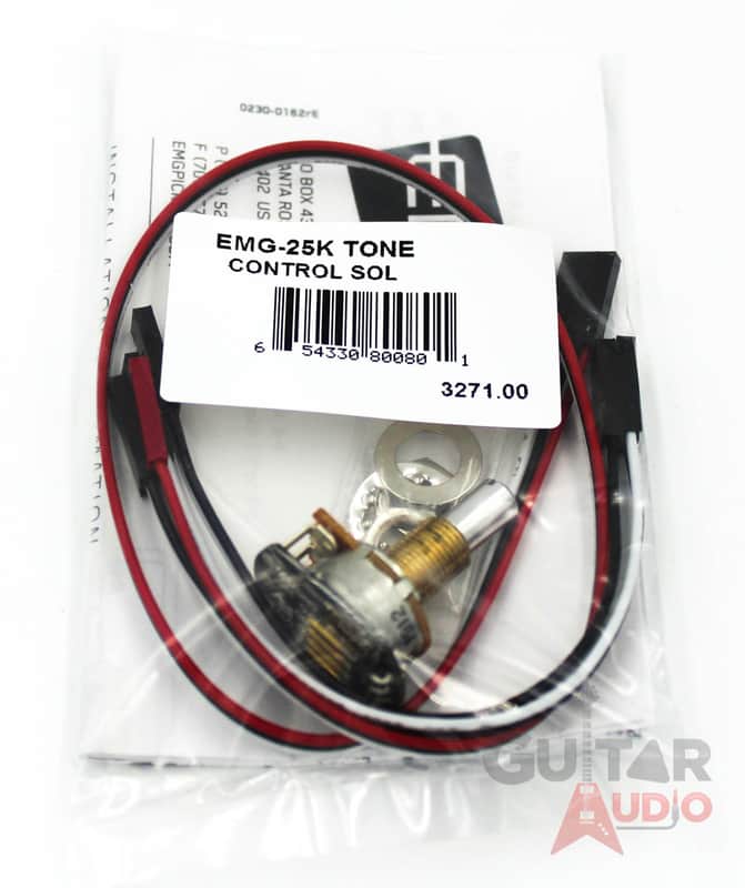 EMG 25k Solderless B124 Tone Control Pot Solid Shaft (3271.00) image 1