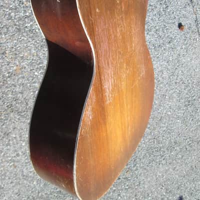 Vintage '30s Unlabeled Harmony Parlor USA Guitar ! DECENT NECK. NICE POTENTIAL! image 10