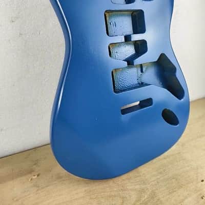 Blue Stratocaster Strat Style Guitar Poplar Wood Body image 11