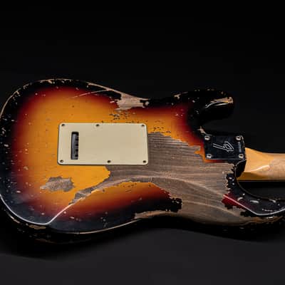 Fender Masterbuilt Jason Smith MICHAEL LANDAU 1968 Stratocaster - 3-tone Sunburst image 15