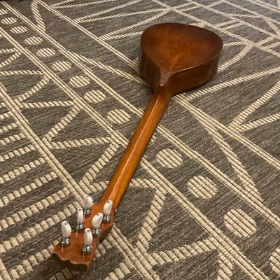 1800’s Era No-Name Mini Travel Guitar Round Body W/Pyramid Bridge Late 1800’s - Real Relic image 12