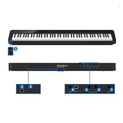 CASIO PRIVIA PX-S5000 88-Note Hammer-Action USB / MIDI Bluetooth Portable Keyboard image 3