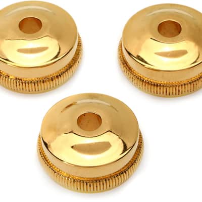 Bach 1810G Heavy Weight Trumpet Valve Caps - Gold-plated (2-pack) Bundle image 1