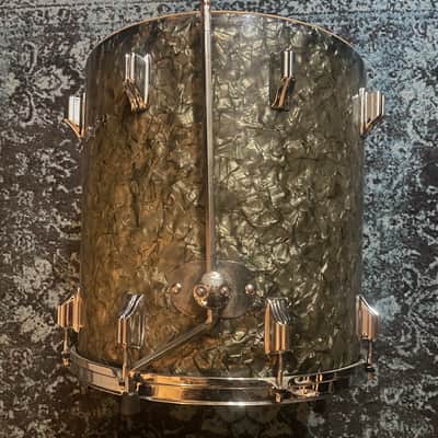 Rogers 16" x 16" Holiday Floor Tom 1957 - Black Diamond Pearl image 12